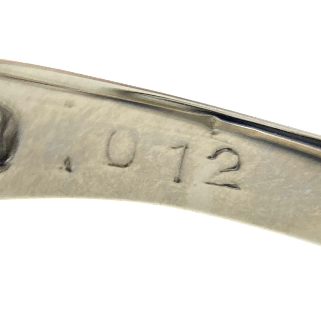 サファイア デザインリング プラチナ メレダイヤ 指輪 リング 14.5号 Pt850 サファイア ダイヤモンド レディース 【中古】nbjwl