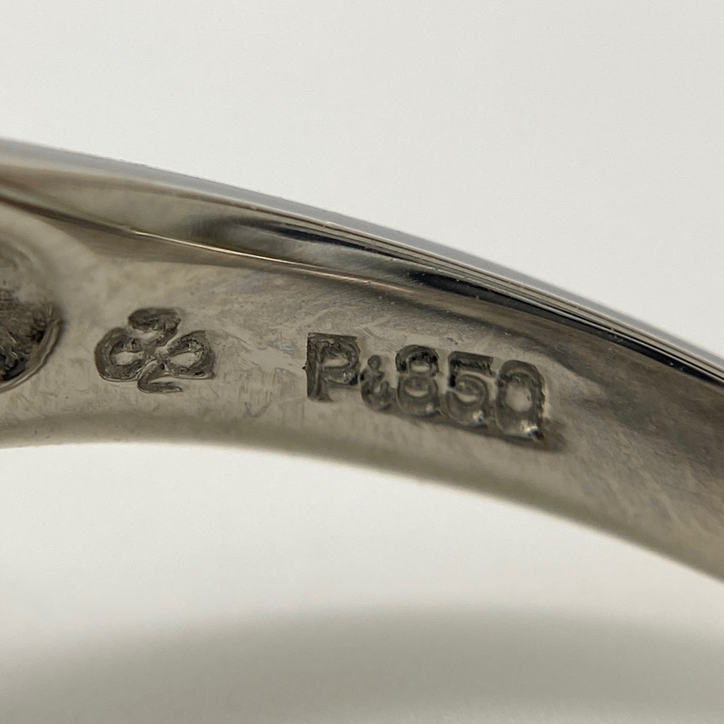 サファイア デザインリング プラチナ メレダイヤ 指輪 リング 9号 Pt900 サファイア ダイヤモンド レディース 【中古】nbjwl