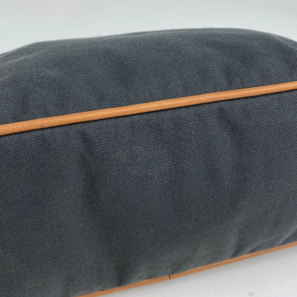 エルメス ボリード ポーチ GM Hロゴ トラベルポーチ 化粧ポーチ キャンバス グレー レディース 【中古】brbag