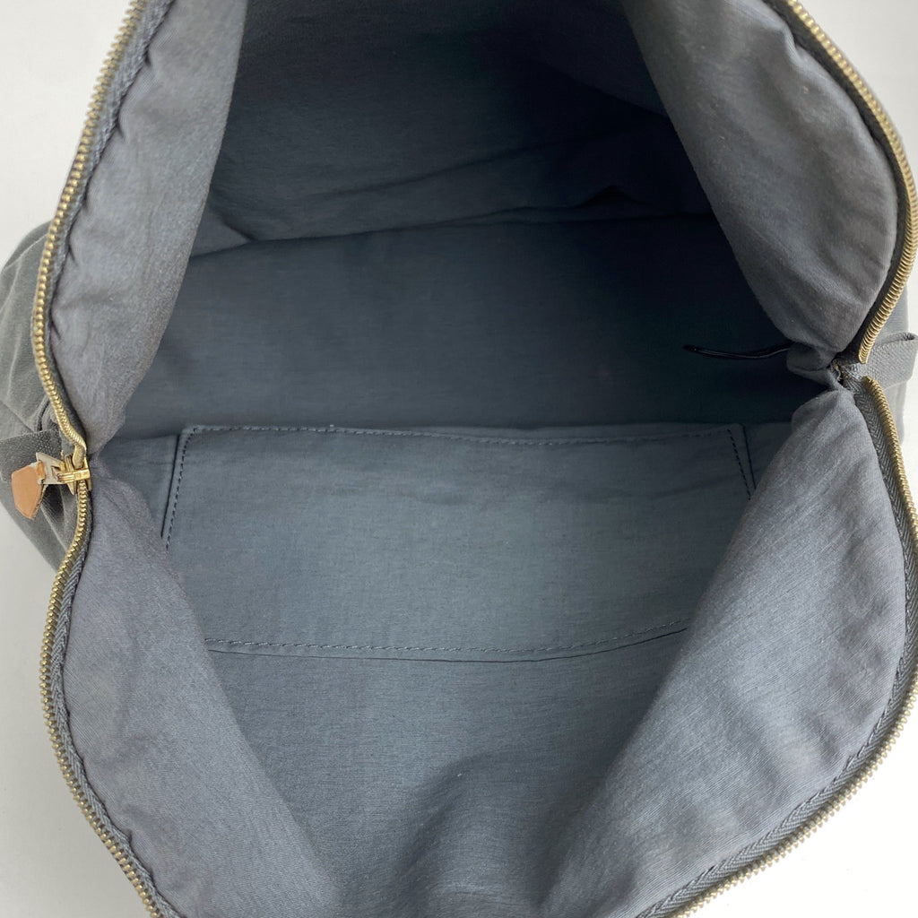 エルメス ボリード ポーチ GM Hロゴ トラベルポーチ 化粧ポーチ キャンバス グレー レディース 【中古】brbag