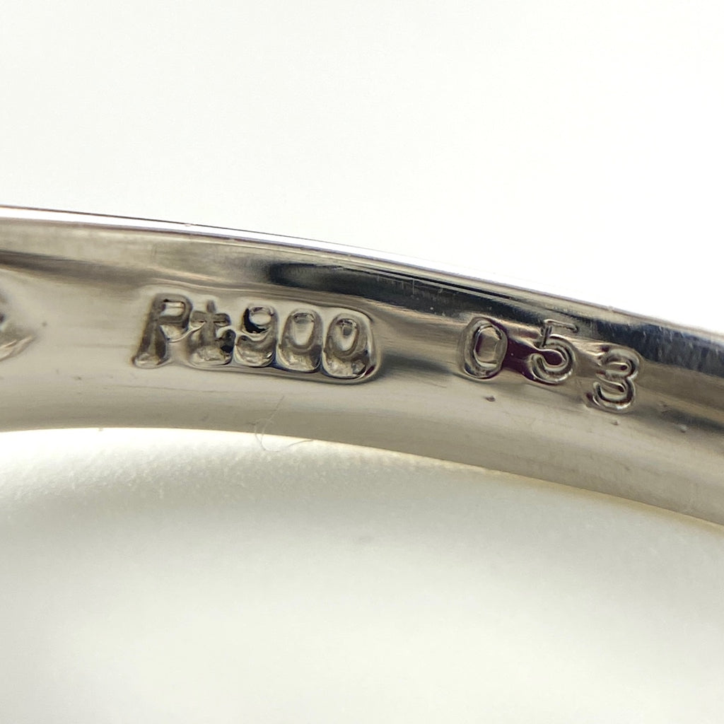 ルビー デザインリング プラチナ 指輪 メレダイヤ リング 11号 Pt900 ルビー ダイヤモンド レディース 【中古】nbjwl