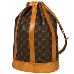 ルイ・ヴィトン ランドネ PM 肩掛け 巾着型 ショルダーバッグ モノグラム ブラウン M42243 レディース 【中古】brbag