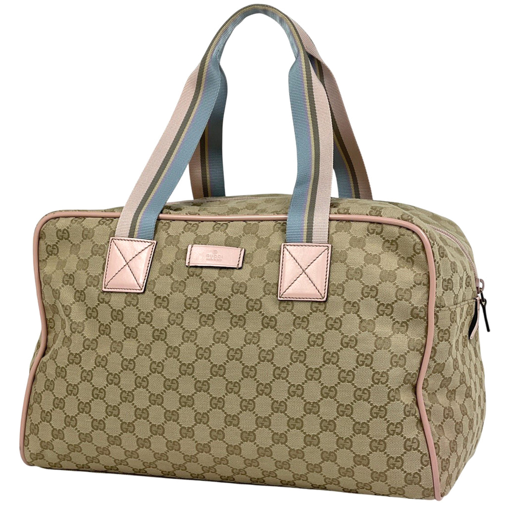 グッチ GG柄 ボストンバッグ ショルダーバッグ ボストンバッグ GGキャンバス ベージュ ピンク 153240 レディース 【中古】brbag