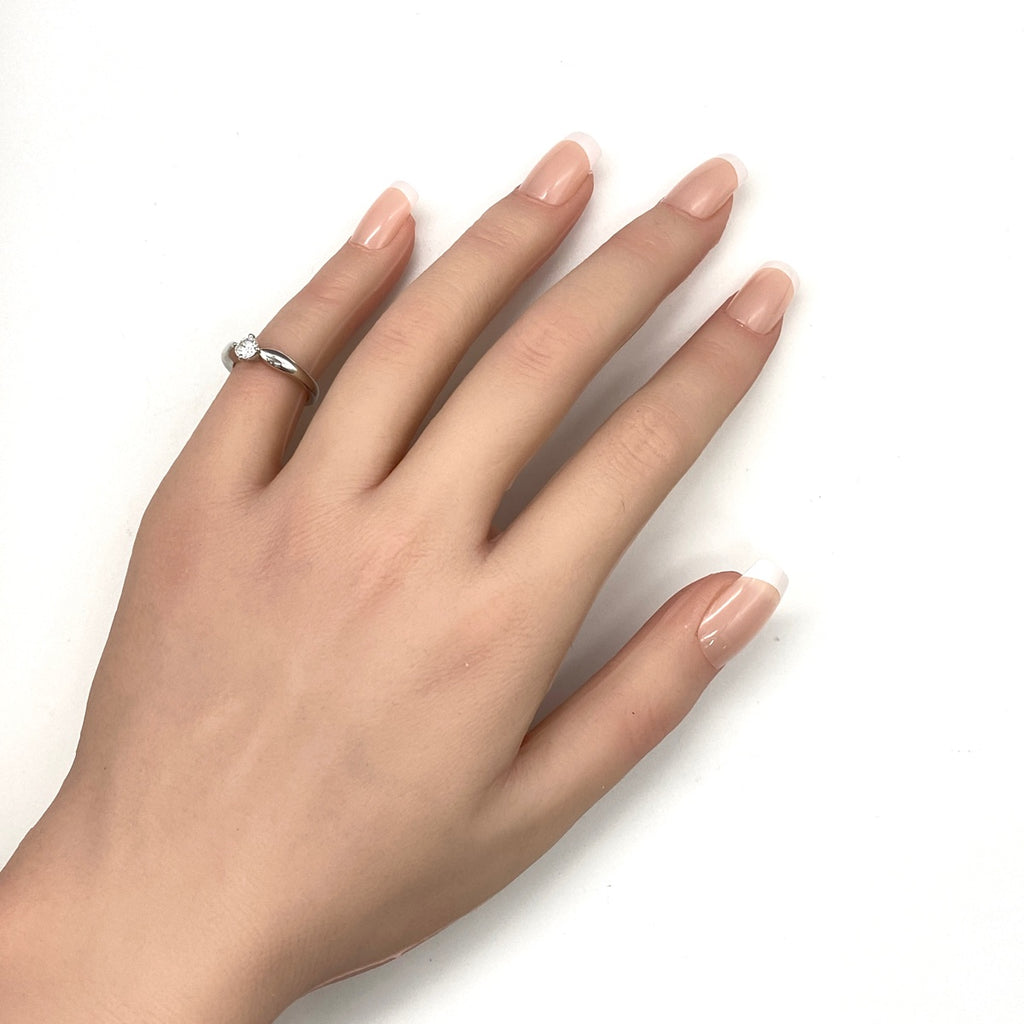 ブルガリ デディカータ リング プラチナ 指輪 ダイヤモンド ピンキー リング 4号 Pt950 ダイヤモンド レディース 【中古】brjwl