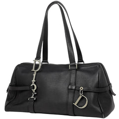 クリスチャンディオール ロゴ ハンドバッグ ショルダーバッグ ハンドバッグ レザー ブラック レディース 【中古】brbag