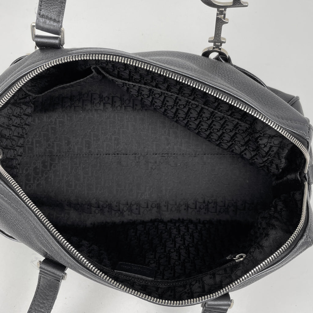 クリスチャンディオール ロゴ ハンドバッグ ショルダーバッグ ハンドバッグ レザー ブラック レディース 【中古】brbag