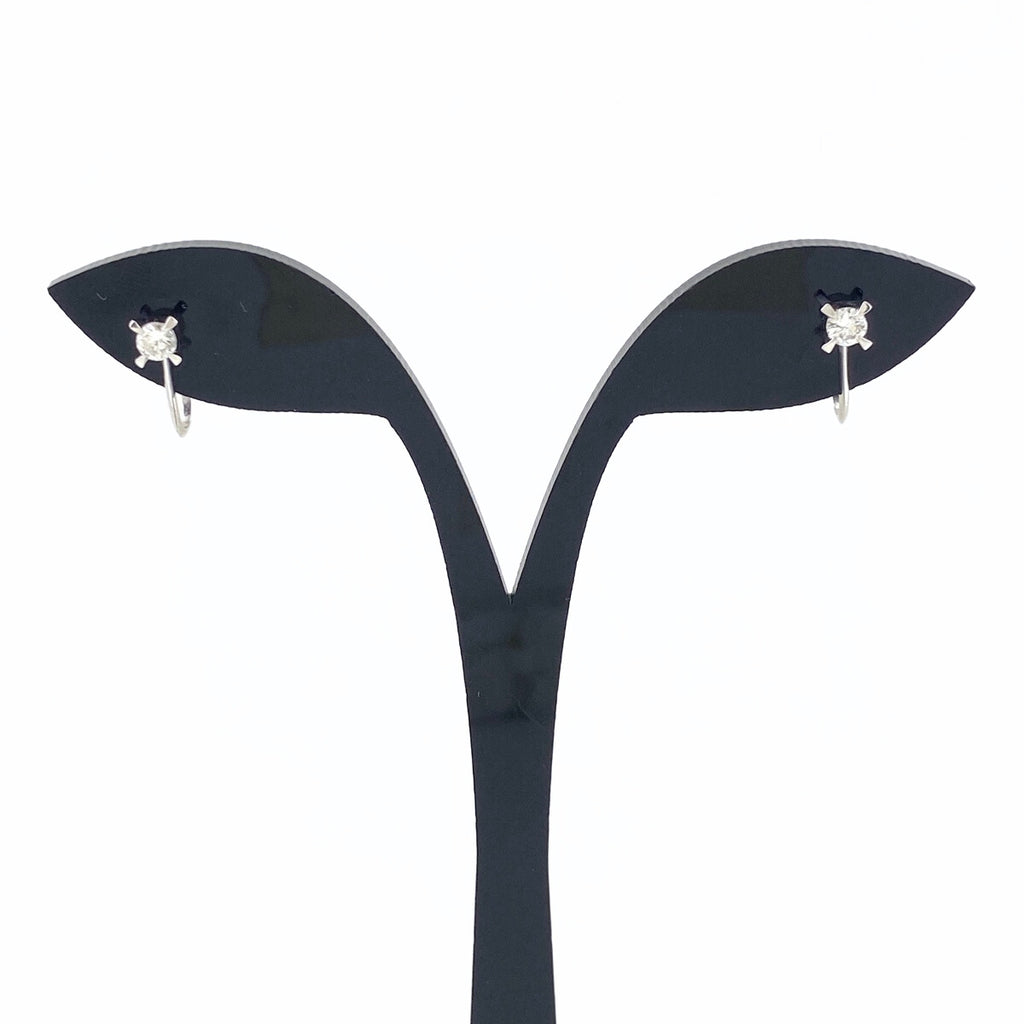 ダイヤモンド デザインイヤリング プラチナ イヤリング Pt900 ダイヤモンド レディース 【中古】nbjwl