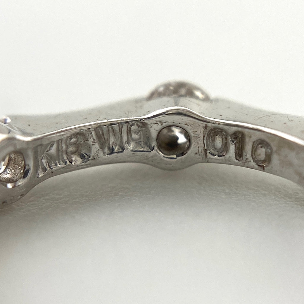 メレダイヤ デザインピアス WG ホワイトゴールド ピアス K18 WG ダイヤモンド レディース 【中古】nbjwl
