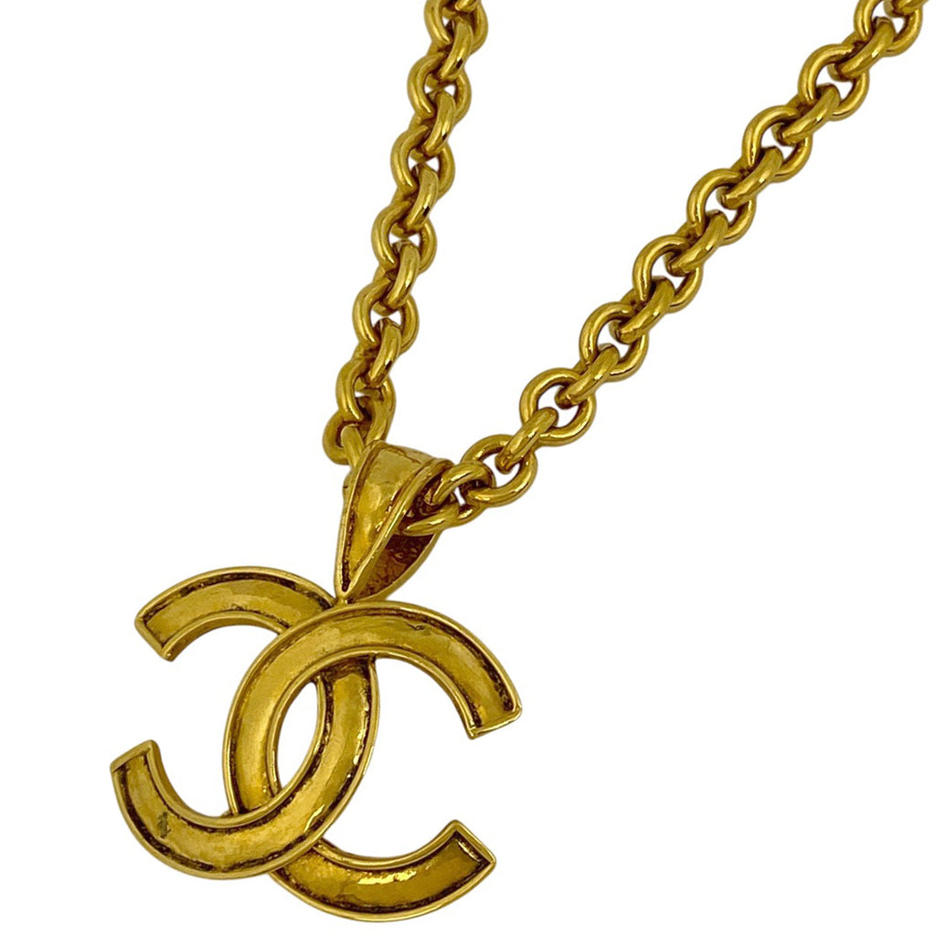 シャネル ココマーク チェーン ネックレス CC ネックレス GP ゴールド レディース 【中古】bracc