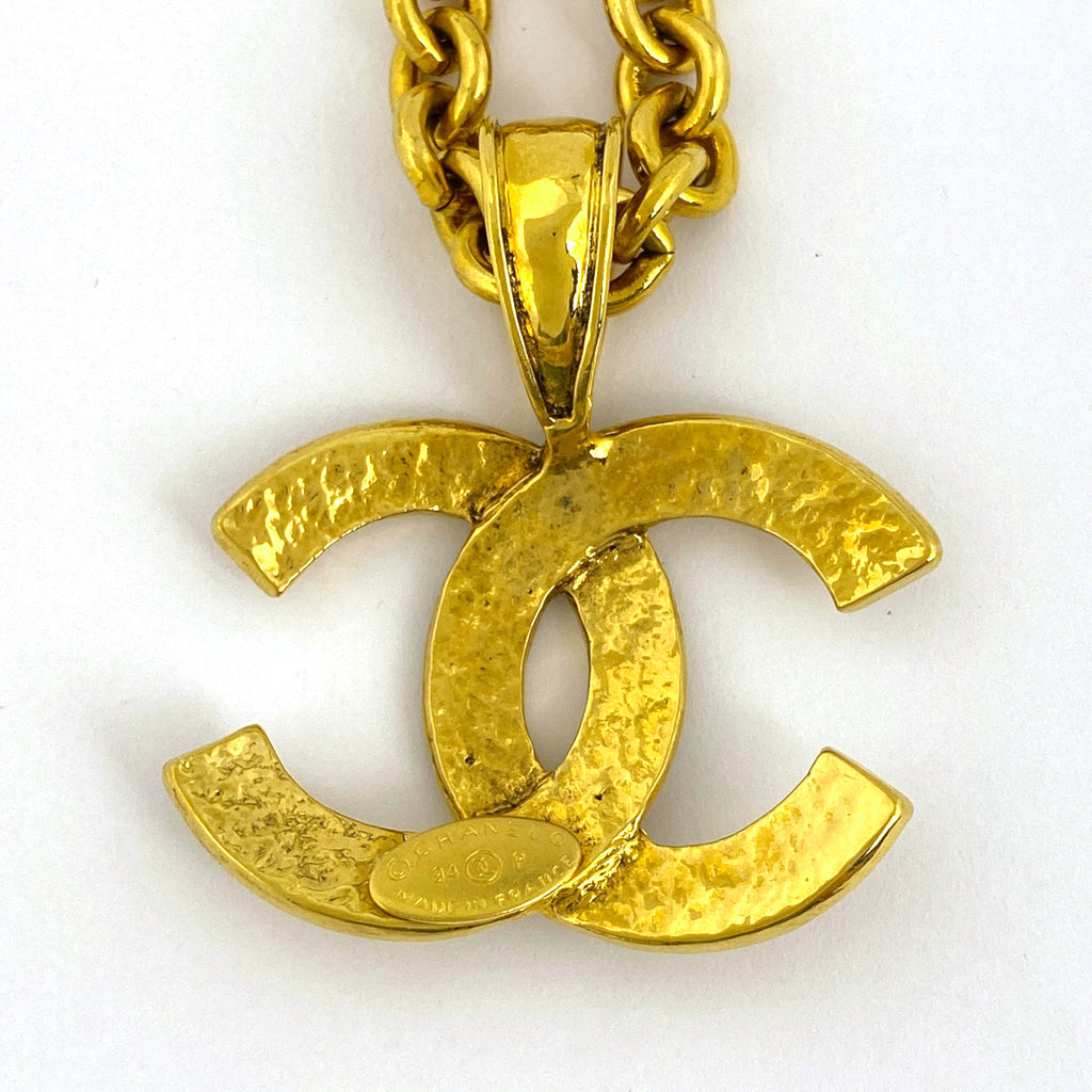 シャネル ココマーク チェーン ネックレス CC ネックレス GP ゴールド レディース 【中古】bracc