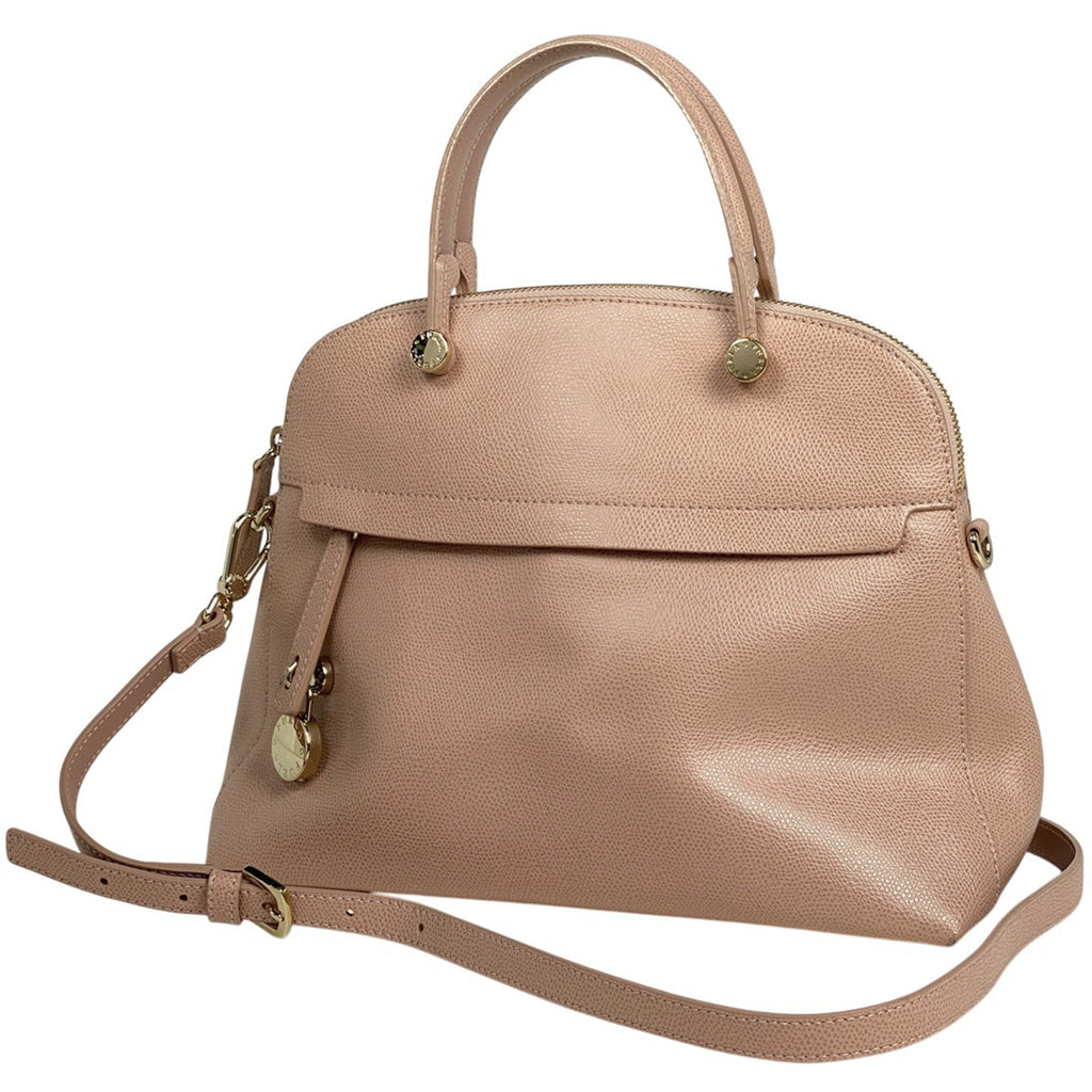 フルラ ロゴ ハンドバッグ 2WAY ショルダーバッグ パイパー ハンドバッグ レザー ピンク レディース 【中古】brbag