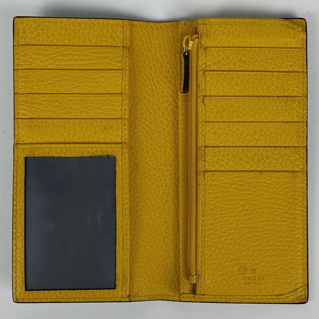 グッチ インターロッキングG 長財布 二つ折り 長財布 レザー ブラック 610467 メンズ 【中古】brbag