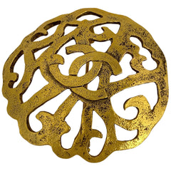 シャネル ココマーク ブローチ CCマーク ブローチ GP ゴールド レディース 【中古】bracc