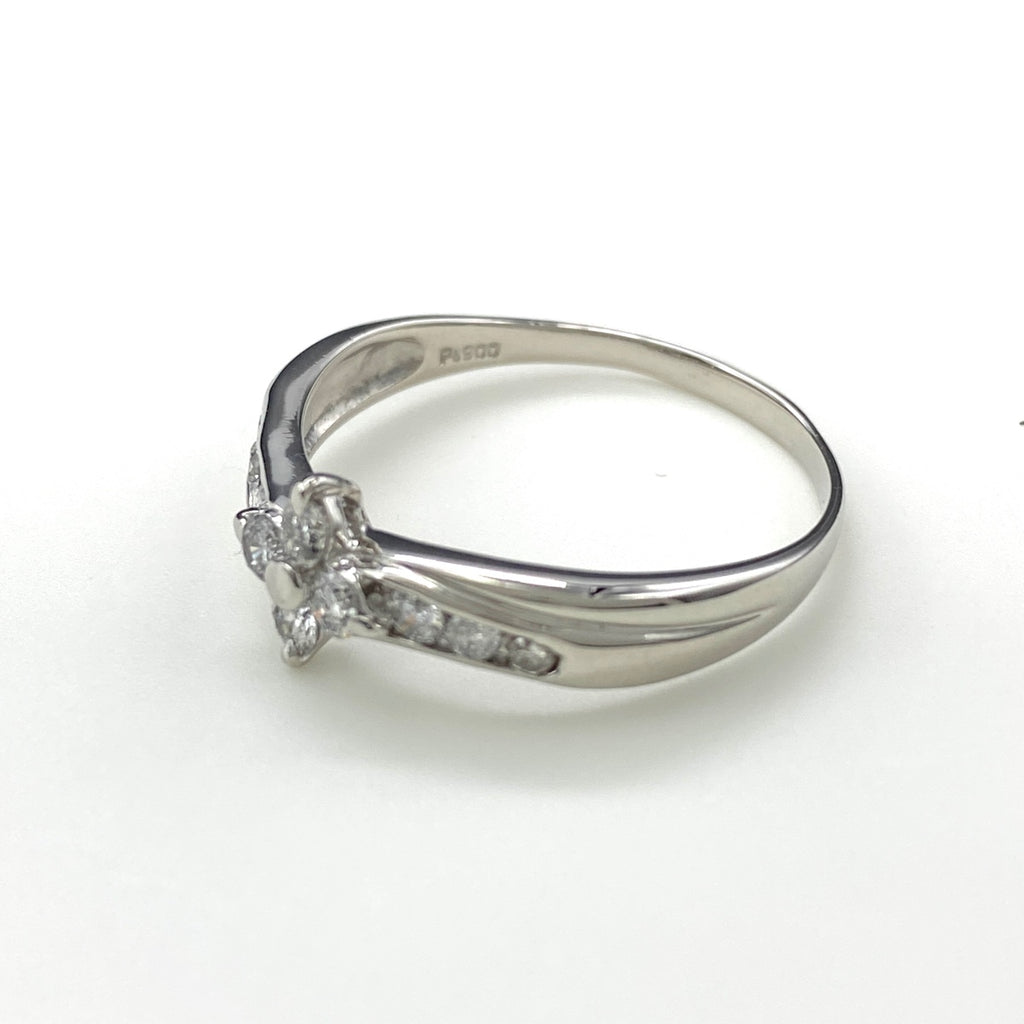 メレダイヤ デザインリング プラチナ 指輪 リング 20号 Pt900 ダイヤモンド メンズ 【中古】nbjwl