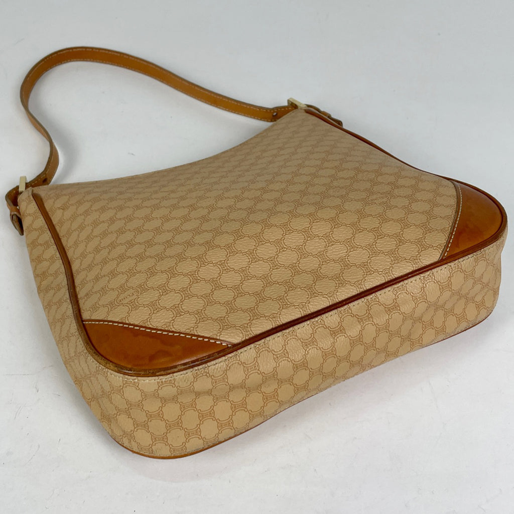 セリーヌ マカダム柄 ショルダーバッグ ワンショルダー ショルダーバッグ コーティングキャンバス ベージュ レディース 【中古】brbag