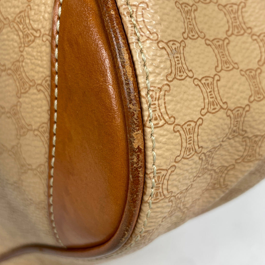 セリーヌ マカダム柄 ショルダーバッグ ワンショルダー ショルダーバッグ コーティングキャンバス ベージュ レディース 【中古】brbag