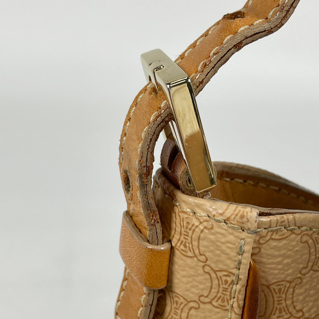 セリーヌ マカダム柄 ショルダーバッグ ワンショルダー ショルダーバッグ コーティングキャンバス ベージュ レディース 【中古】brbag