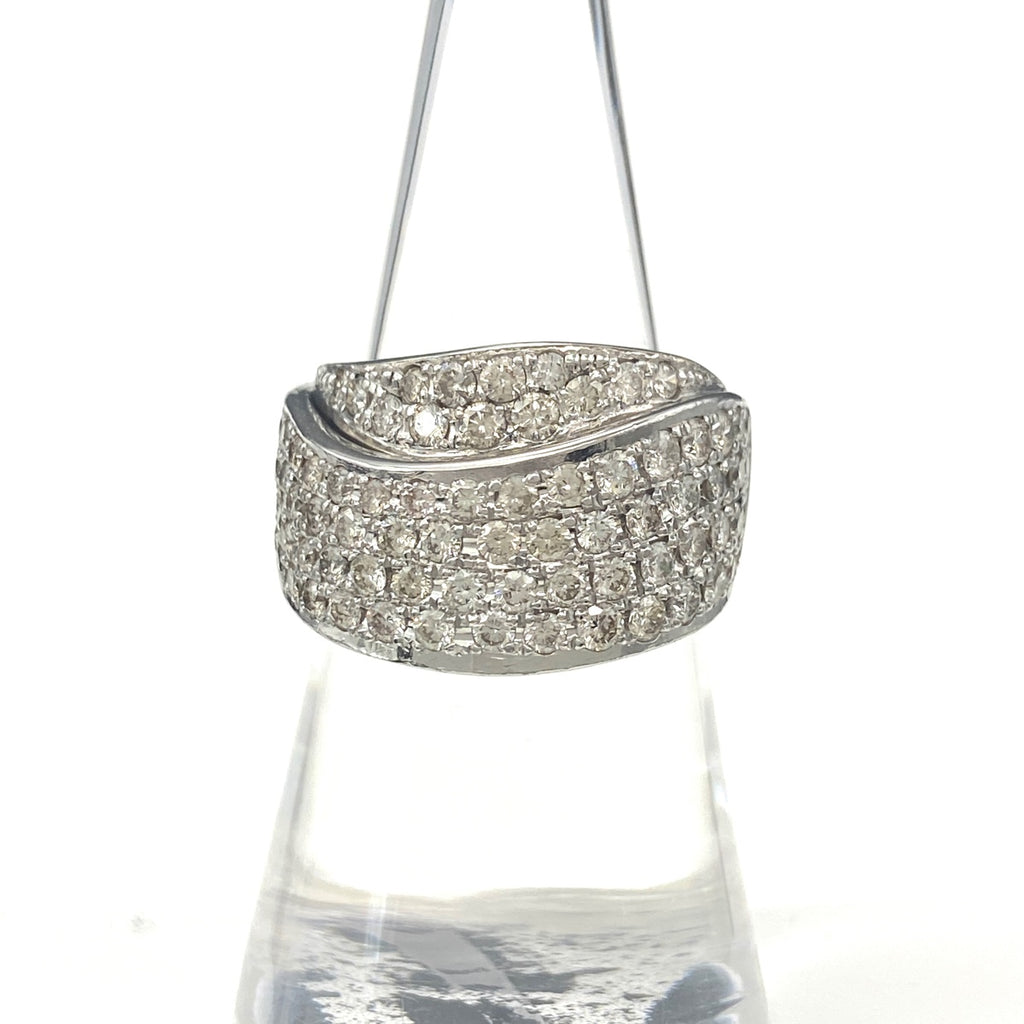 メレダイヤ デザインリング プラチナ 指輪 リング 14号 Pt900 ダイヤモンド レディース 【中古】nbjwl