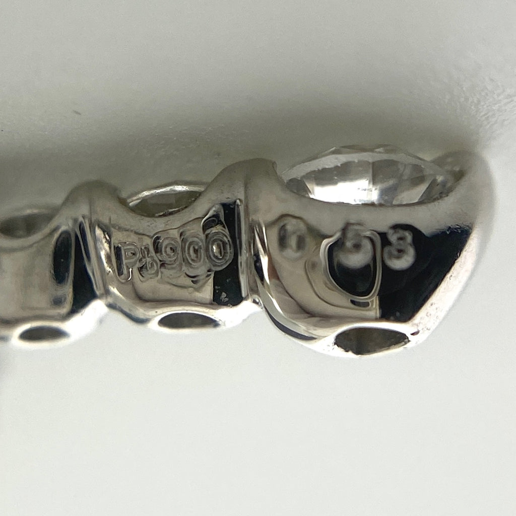 クロスモチーフ デザインネックレス プラチナ ペンダント 十字架 メレダイヤ ネックレス Pt900 Pt850 ダイヤモンド レディース 【中古】nbjwl