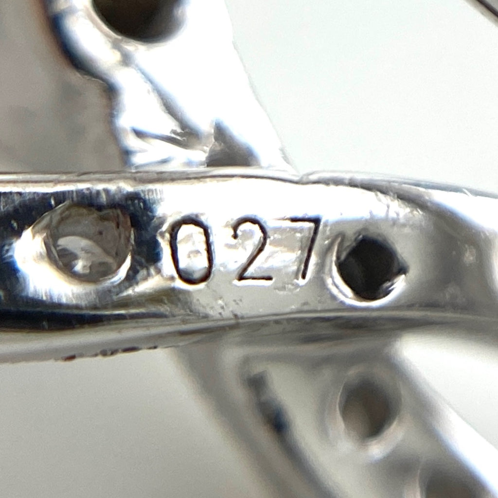 パール デザインブローチ WG ホワイトゴールド メレダイヤ ダイヤモンド 真珠 ブローチ 18.6×58.8 K18 WG パール レディース 【中古】nbjwl