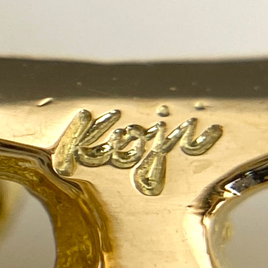 岩倉康二 メレダイヤ デザインリング YG イエローゴールド 指輪 リング 12.5号 K18 ダイヤモンド レディース 【中古】brjwl