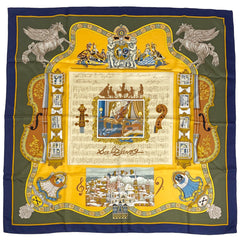 エルメス カレ 90 IN SALZBURG ザルツブルクにて スカーフ シルク ブルー レディース 【中古】brbag