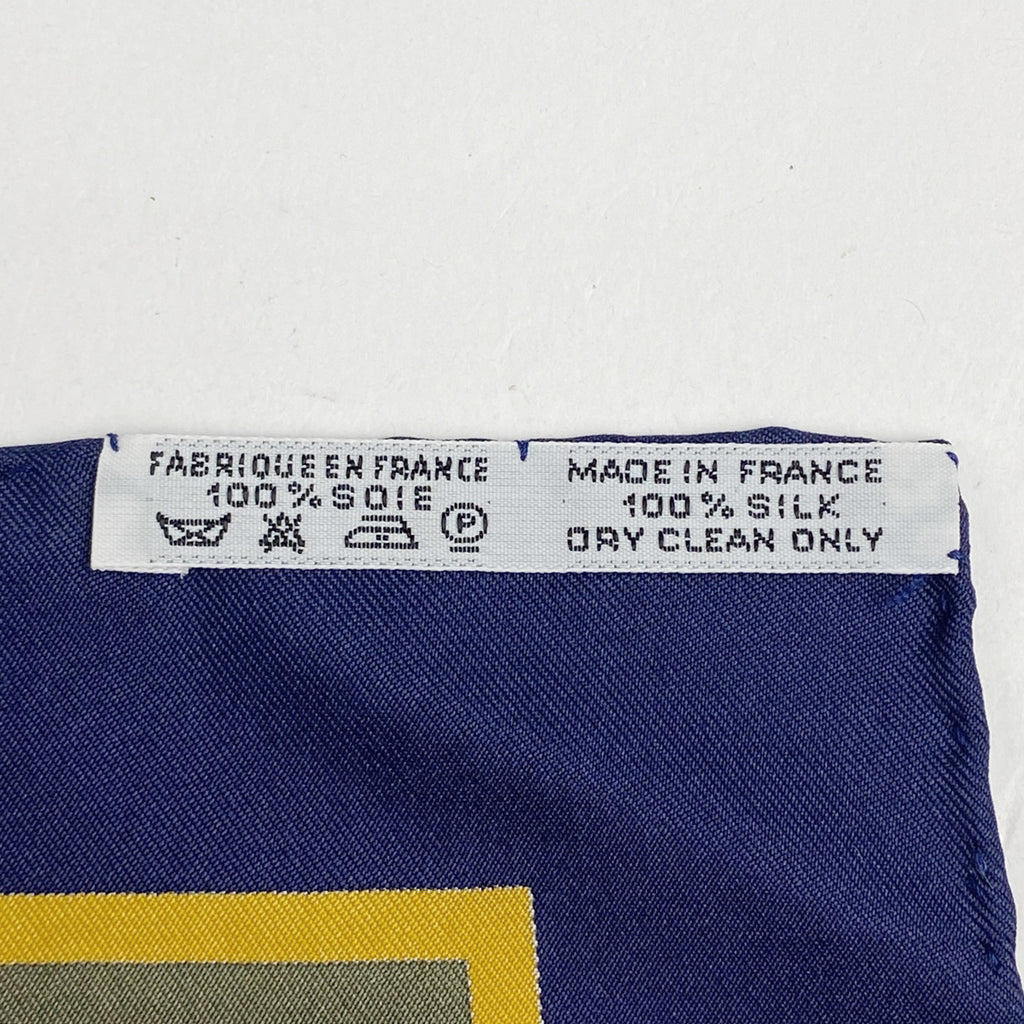 エルメス カレ 90 IN SALZBURG ザルツブルクにて スカーフ シルク ブルー レディース 【中古】brbag