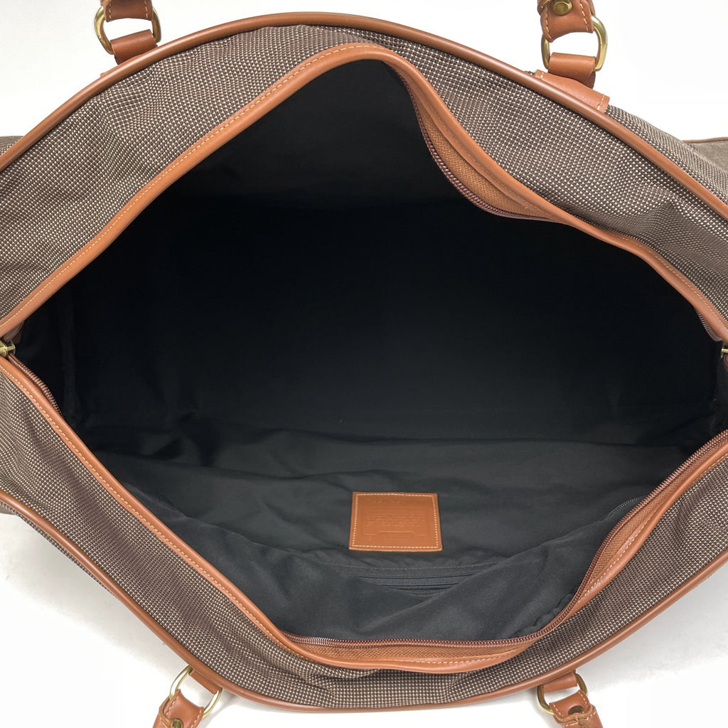 コーチ ロゴ ボストンバッグ 2WAY ショルダーバッグ ボストンバッグ キャンバス ブラウン レディース 【中古】brbag