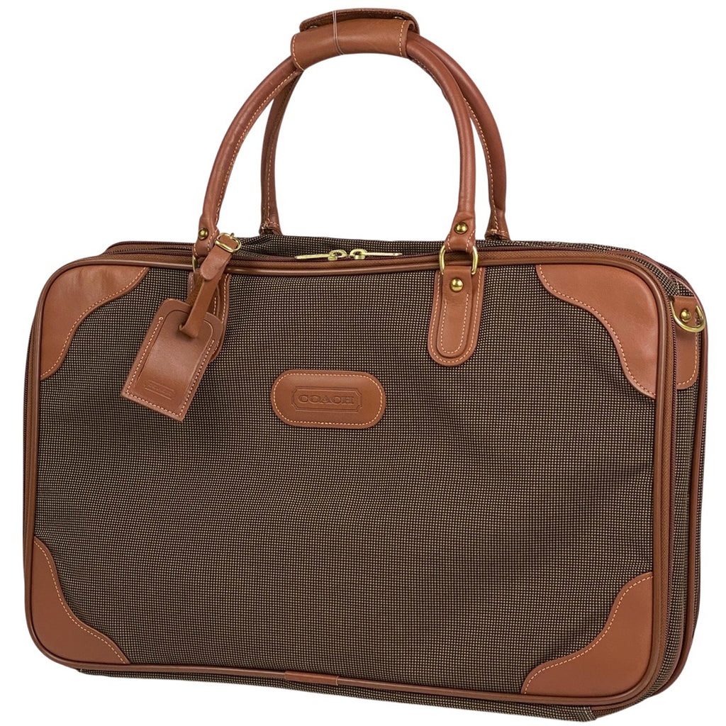 コーチ ロゴ ボストンバッグ ハンドバッグ 2WAY ショルダーバッグ ボストンバッグ キャンバス ブラウン レディース 【中古】brbag