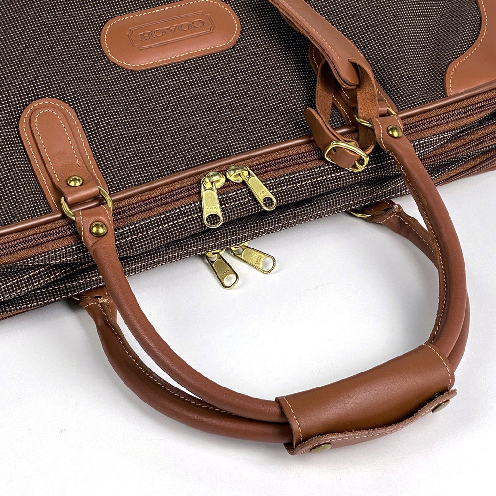 コーチ ロゴ ボストンバッグ ハンドバッグ 2WAY ショルダーバッグ ボストンバッグ キャンバス ブラウン レディース 【中古】brbag