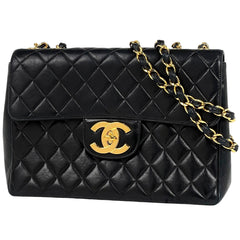 シャネル デカ マトラッセ シングルフラップ チェーン ショルダーバッグ ココマーク ショルダーバッグ レザー ブラック レディース 【中古】brbag