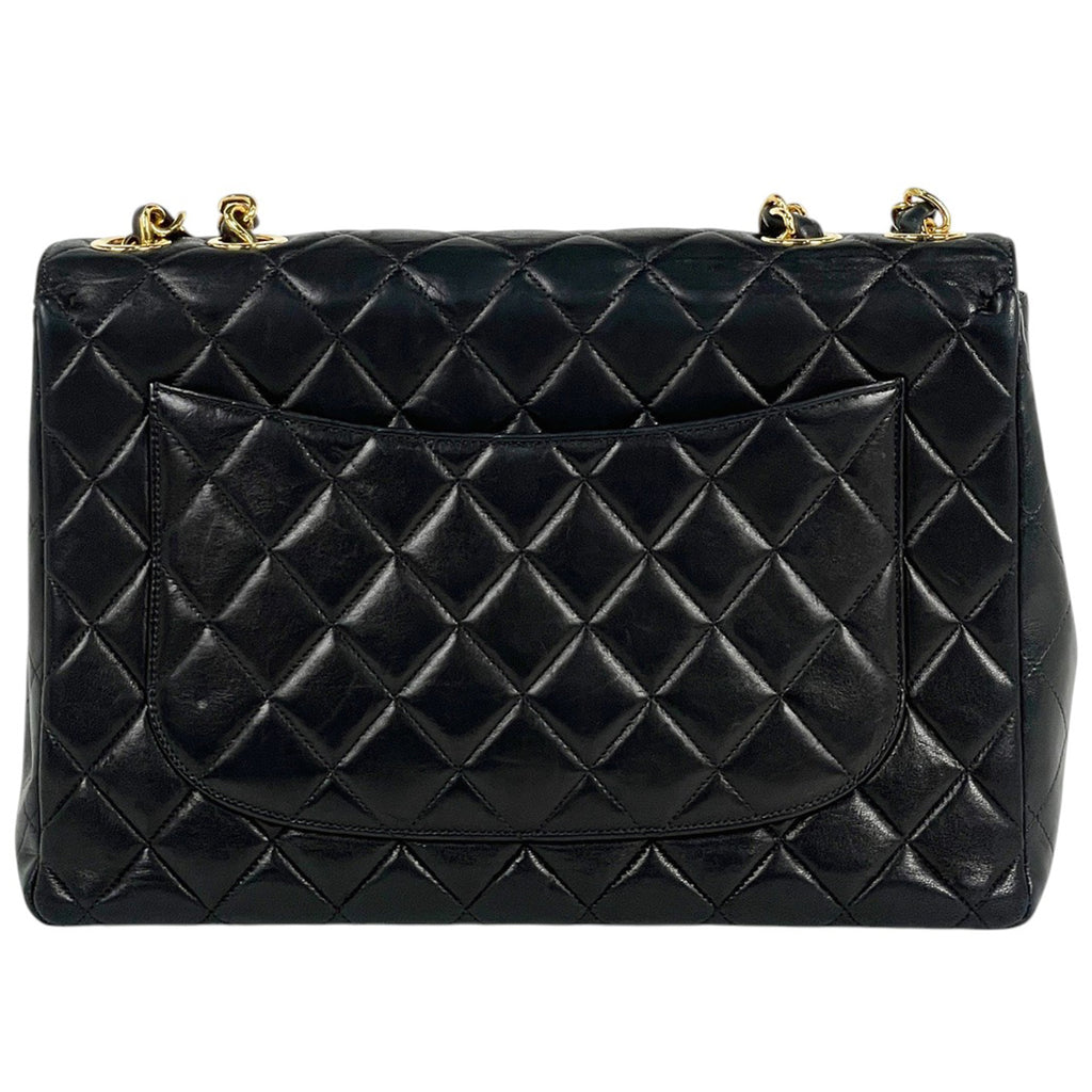 シャネル デカ マトラッセ シングルフラップ チェーン ショルダーバッグ ココマーク ショルダーバッグ レザー ブラック レディース 【中古】brbag