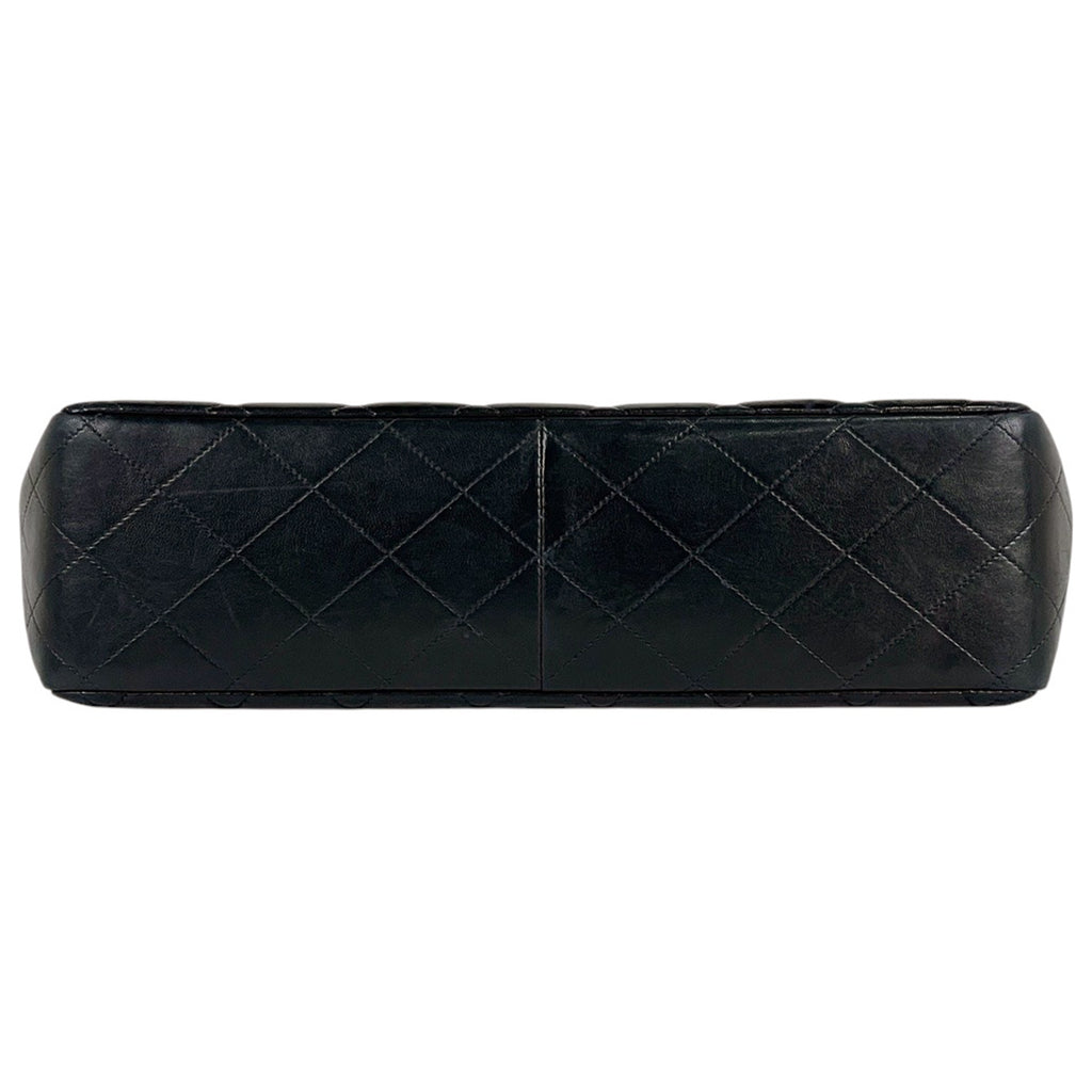 シャネル デカ マトラッセ シングルフラップ チェーン ショルダーバッグ ココマーク ショルダーバッグ レザー ブラック レディース 【中古】brbag