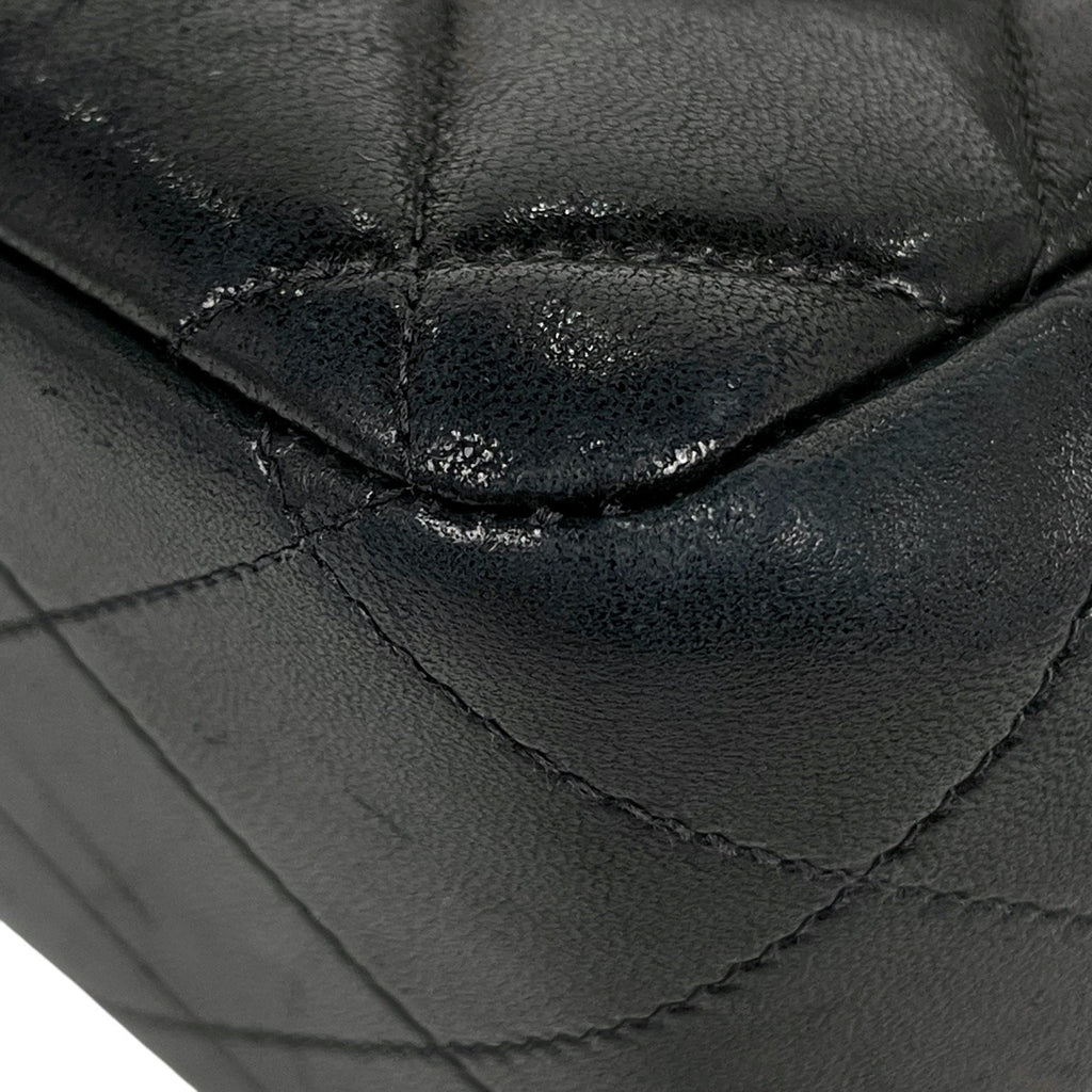 シャネル デカ マトラッセ シングルフラップ チェーン ショルダーバッグ ココマーク ショルダーバッグ レザー ブラック レディース 【中古】brbag