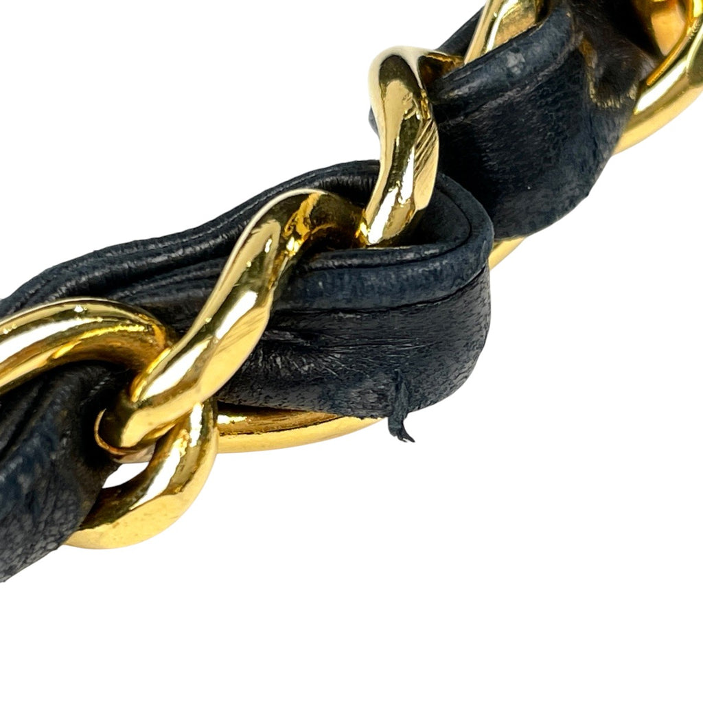 シャネル デカ マトラッセ シングルフラップ チェーン ショルダーバッグ ココマーク ショルダーバッグ レザー ブラック レディース 【中古】brbag