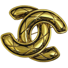 シャネル ココマーク ブローチ マトラッセ ブローチ GP ゴールド レディース 【中古】bracc