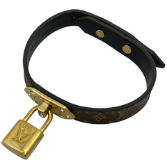 ルイ・ヴィトン モノグラム ブレスレット ブラスレ パドロック バングル ブレスレット モノグラム GP ブラウン レディース 【中古】bracc