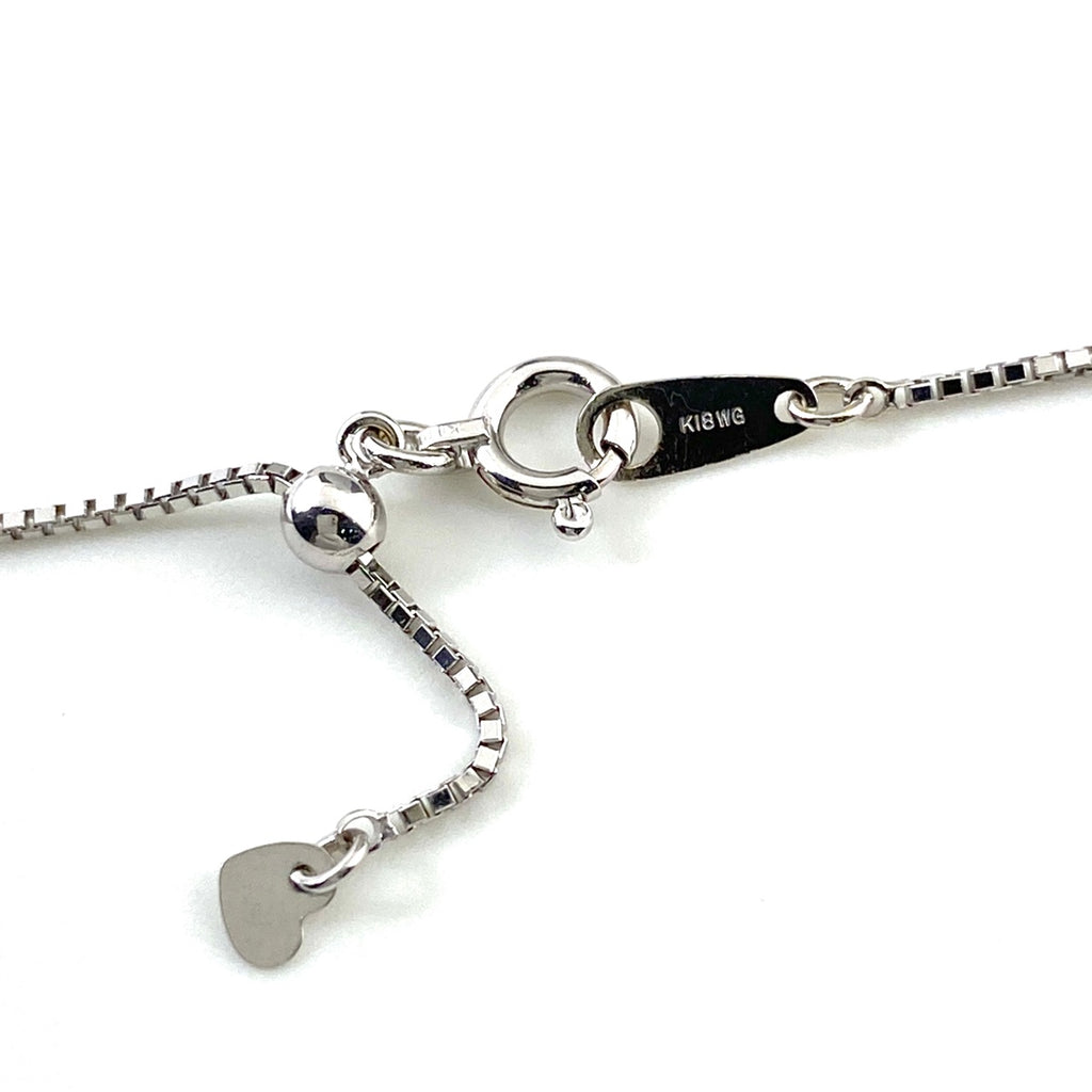 フラワーモチーフ デザインネックレス WG ホワイトゴールド ペンダント 花 ネックレス K18 WG ダイヤモンド レディース 【中古】nbjwl
