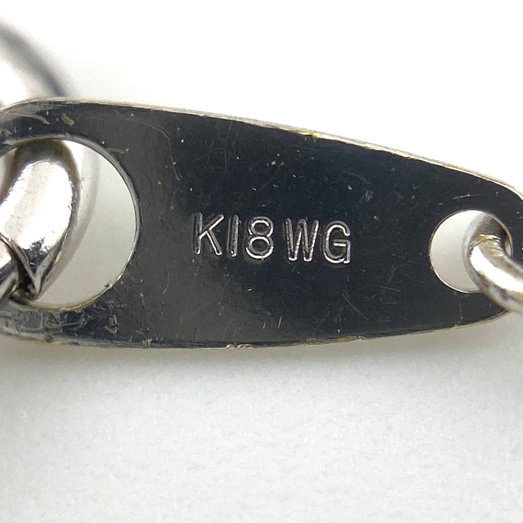 フラワーモチーフ デザインネックレス WG ホワイトゴールド ペンダント 花 ネックレス K18 WG ダイヤモンド レディース 【中古】nbjwl