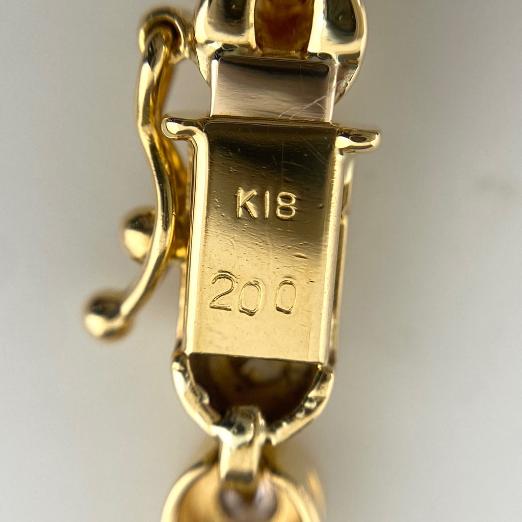 メレダイヤ デザインブレスレット YG イエローゴールド ブレスレット K18 ダイヤモンド レディース 【中古】nbjwl