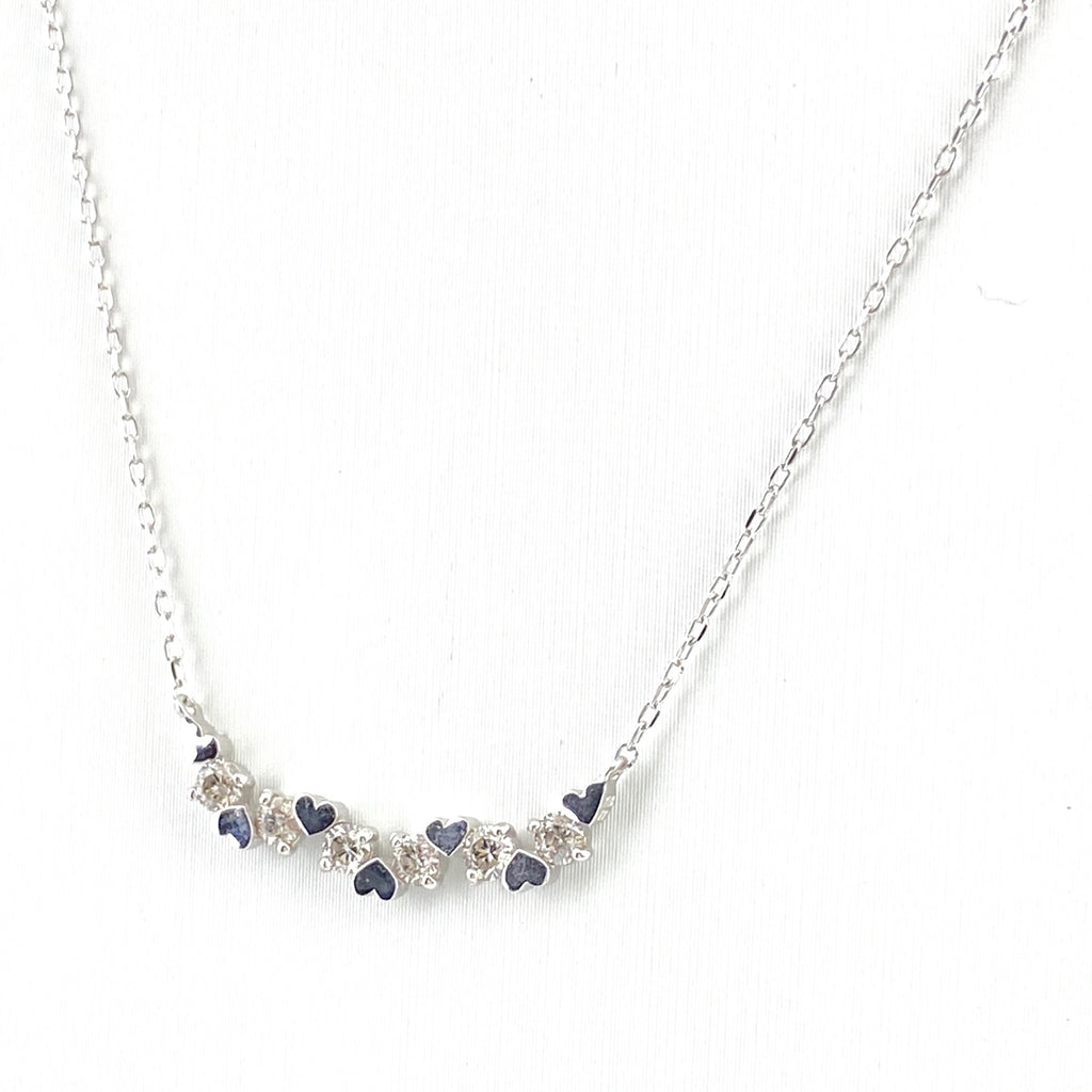 メレダイヤ デザインネックレス WG ホワイトゴールド ペンダント ハート ネックレス K18 WG ダイヤモンド レディース 【中古】nbjwl