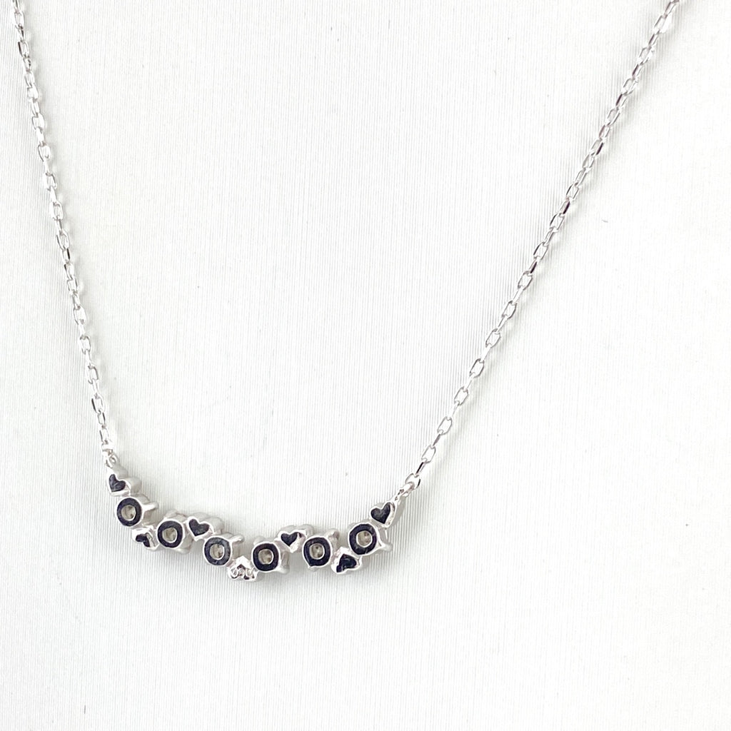 メレダイヤ デザインネックレス WG ホワイトゴールド ペンダント ハート ネックレス K18 WG ダイヤモンド レディース 【中古】nbjwl