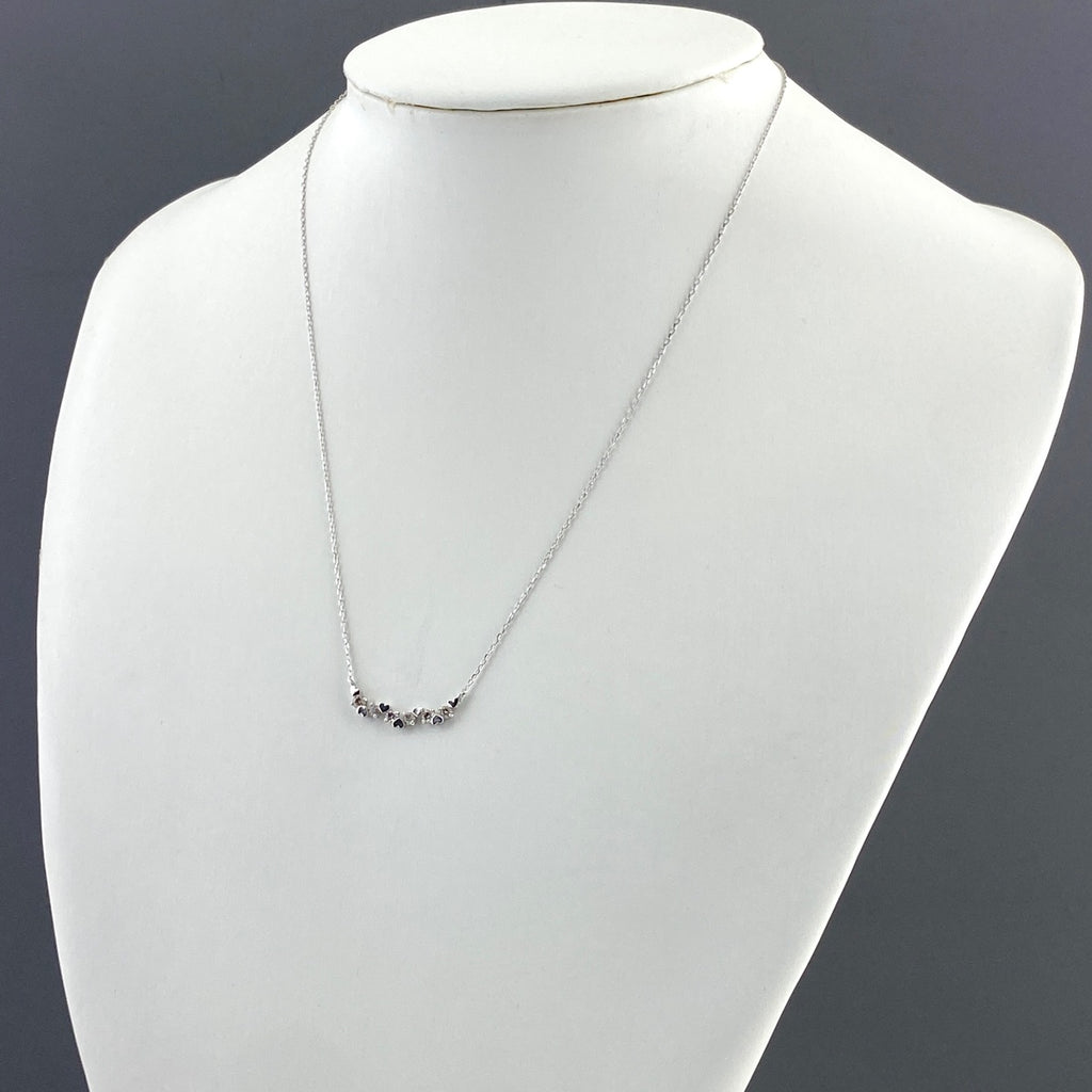 メレダイヤ デザインネックレス WG ホワイトゴールド ペンダント ハート ネックレス K18 WG ダイヤモンド レディース 【中古】nbjwl