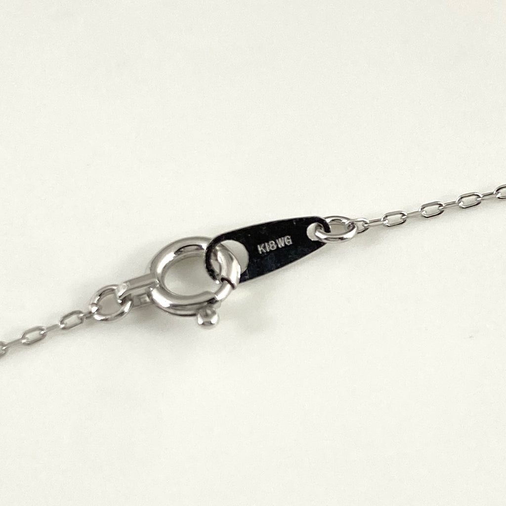 メレダイヤ デザインネックレス WG ホワイトゴールド ペンダント ハート ネックレス K18 WG ダイヤモンド レディース 【中古】nbjwl