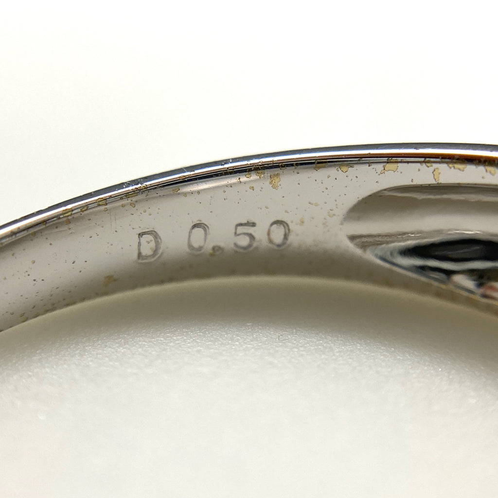 メレダイヤ デザインリング WG ホワイトゴールド 指輪 リング 14.5号 K18 WG ダイヤモンド レディース 【中古】nbjwl