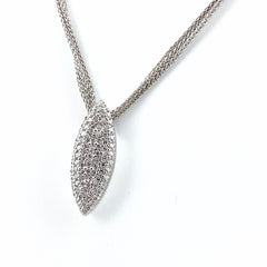 メレダイヤ デザインネックレス プラチナ ペンダント ネックレス Pt850 K18 ダイヤモンド レディース 【中古】nbjwl