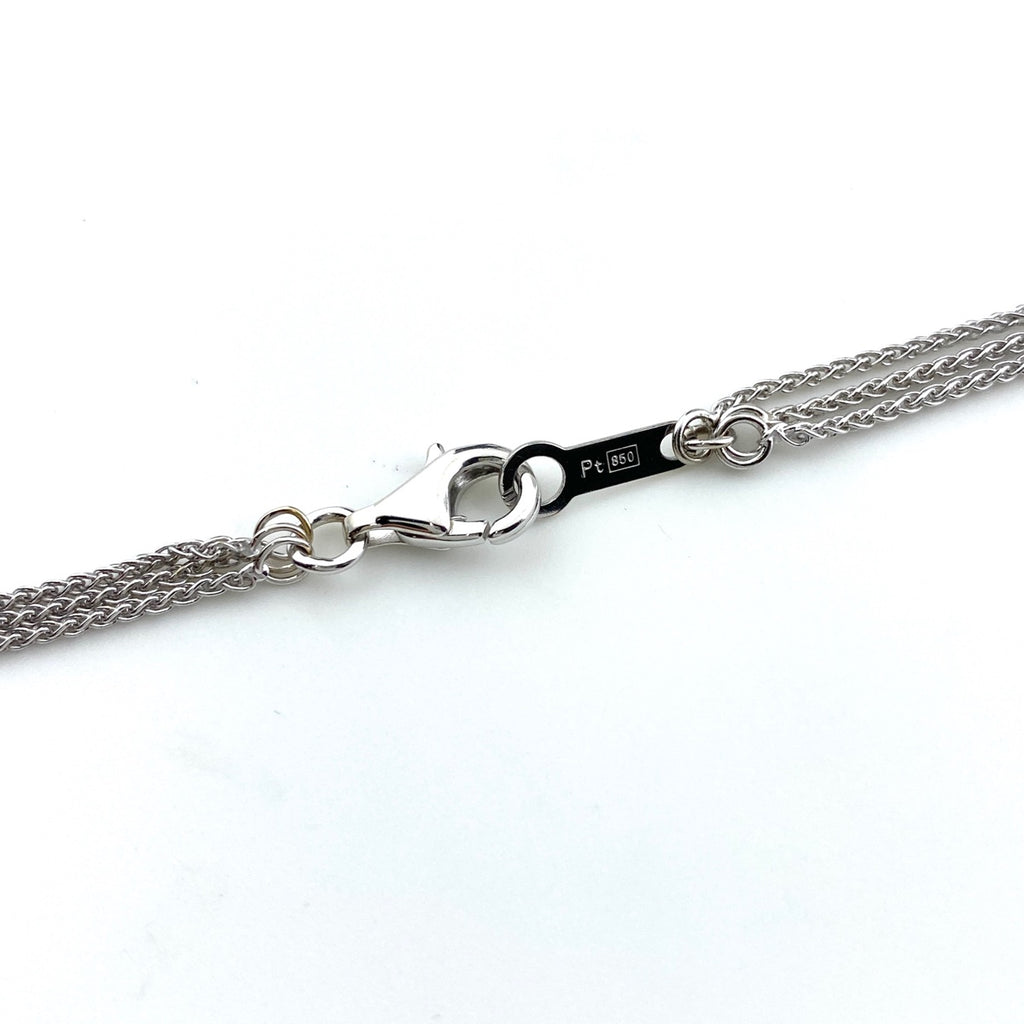 メレダイヤ デザインネックレス プラチナ ペンダント ネックレス Pt850 K18 ダイヤモンド レディース 【中古】nbjwl