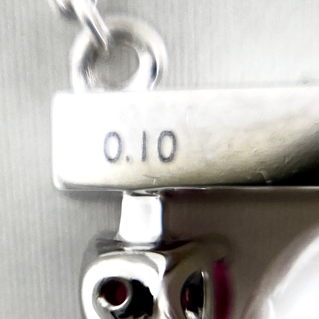 タサキ プチバランスクラス ネックレス WG ホワイトゴールド ペンダント パール 真珠 ネックレス 750 レッドベリル パール レディース 【中古】brjwl