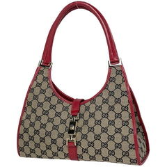 グッチ ジャッキーライン ショルダーバッグ ハンドバッグ GG柄 ショルダーバッグ GGキャンバス ベージュ レッド 0021067 レディース 【中古】brbag
