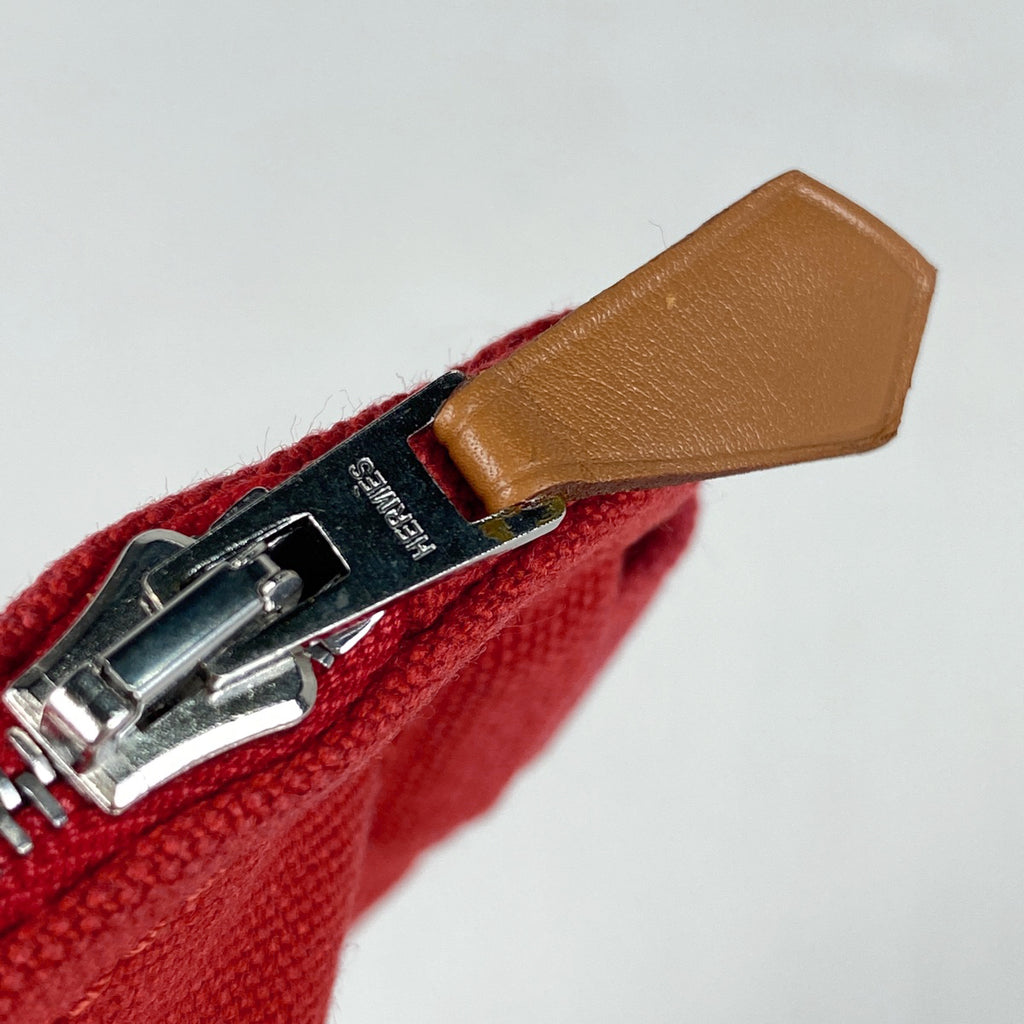 エルメス ボラボラ ポーチ MM フラットポーチ アクセサリーポーチ キャンバス ヴァーミリオン(レッド) レディース 【中古】brbag
